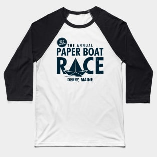 The Annual Paper Boat Race Funny 80's Horror Movie Retro Poster Baseball T-Shirt